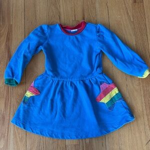 Colorful Kids Dress with Rainbow Accents